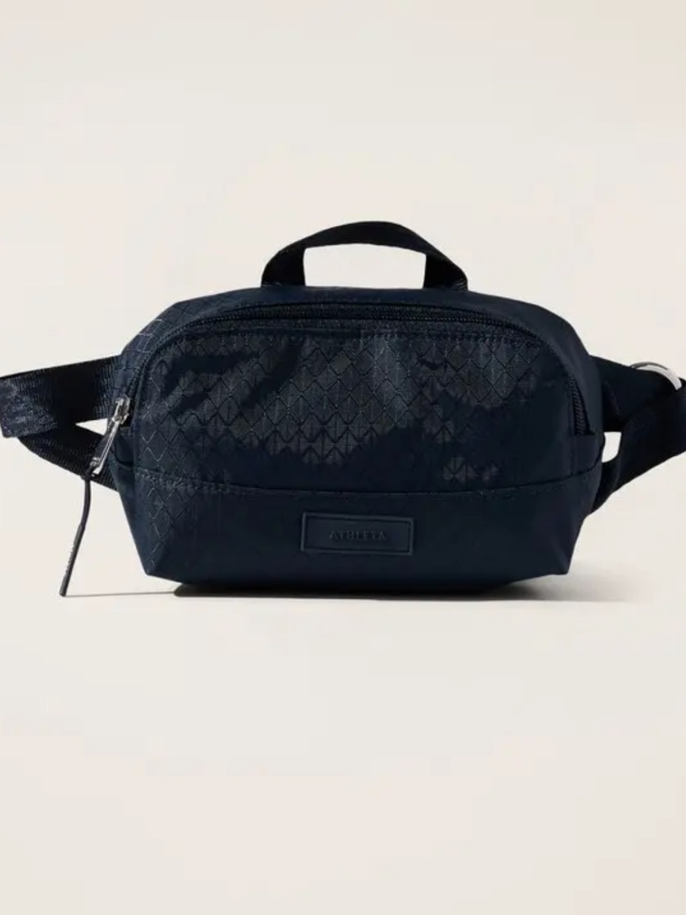 Athleta Black Quilted Belt Bag with Adjustable Strap